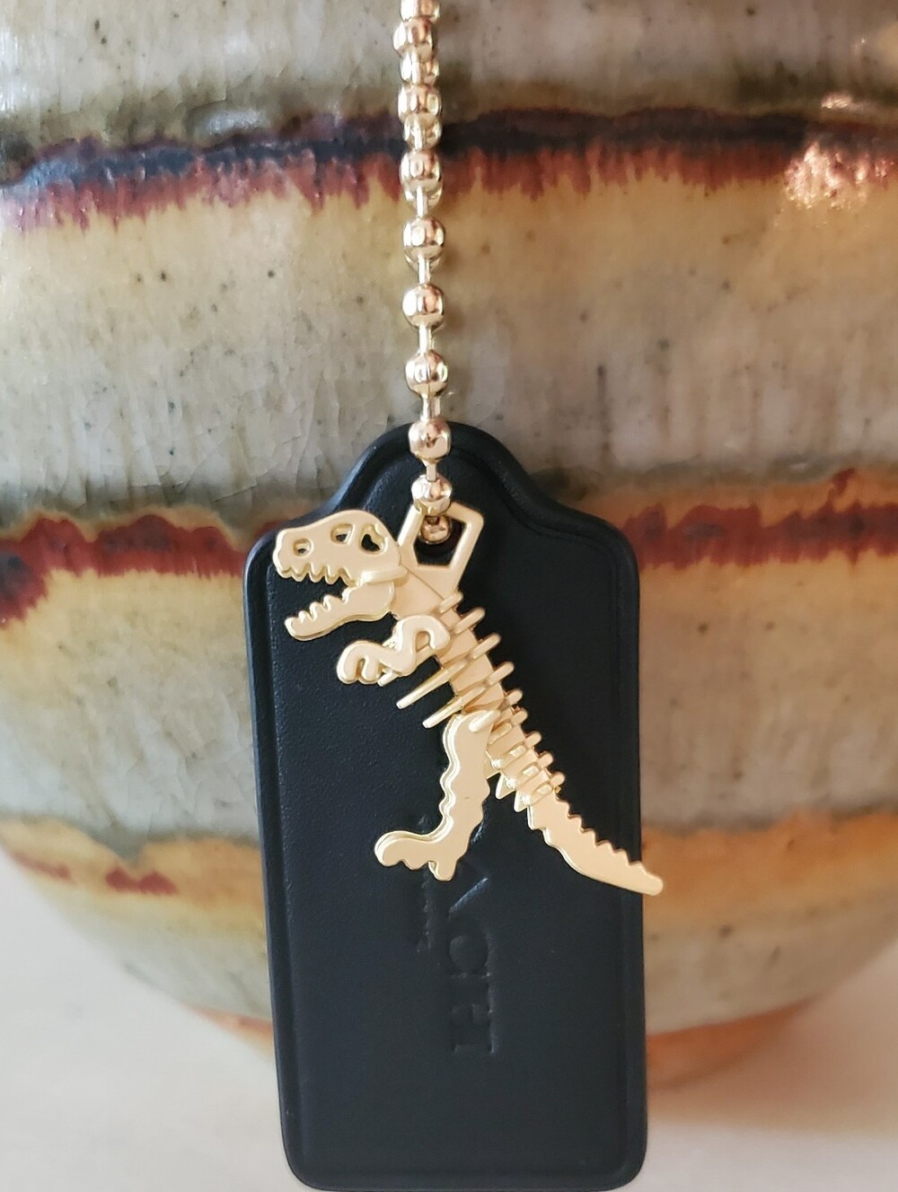 🦖Coach Black Replacement Hangtag with UB Rexy Charm💕